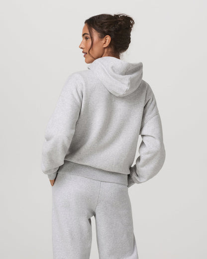 Restore Relaxed Half Zip Hoodie Pale Grey Jacket - Vuori