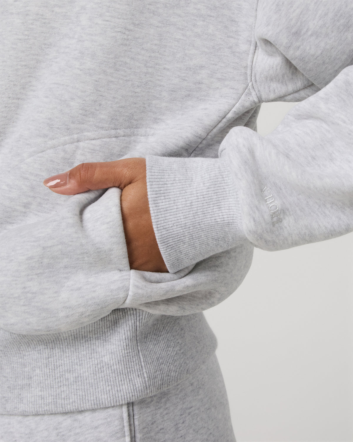 Restore Relaxed Half Zip Hoodie Pale Grey Jacket - Vuori