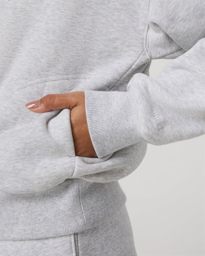 Restore Relaxed Half Zip Hoodie Pale Grey Jacket - Vuori