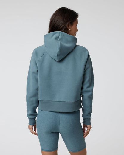 Restore Half Zip Hoodie Women's Smoke Blue Hoodie - Vuori