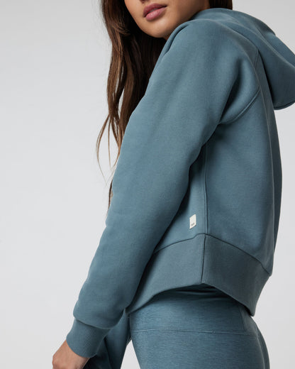 Restore Half Zip Hoodie Women's Smoke Blue Hoodie - Vuori