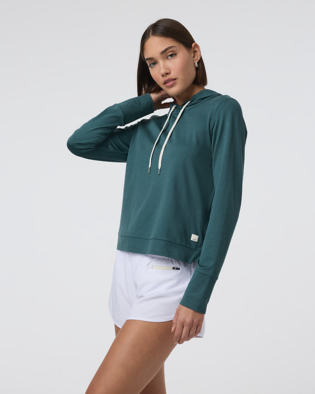Halo Essential Hoodie Moss Heather Pullover - Vuori