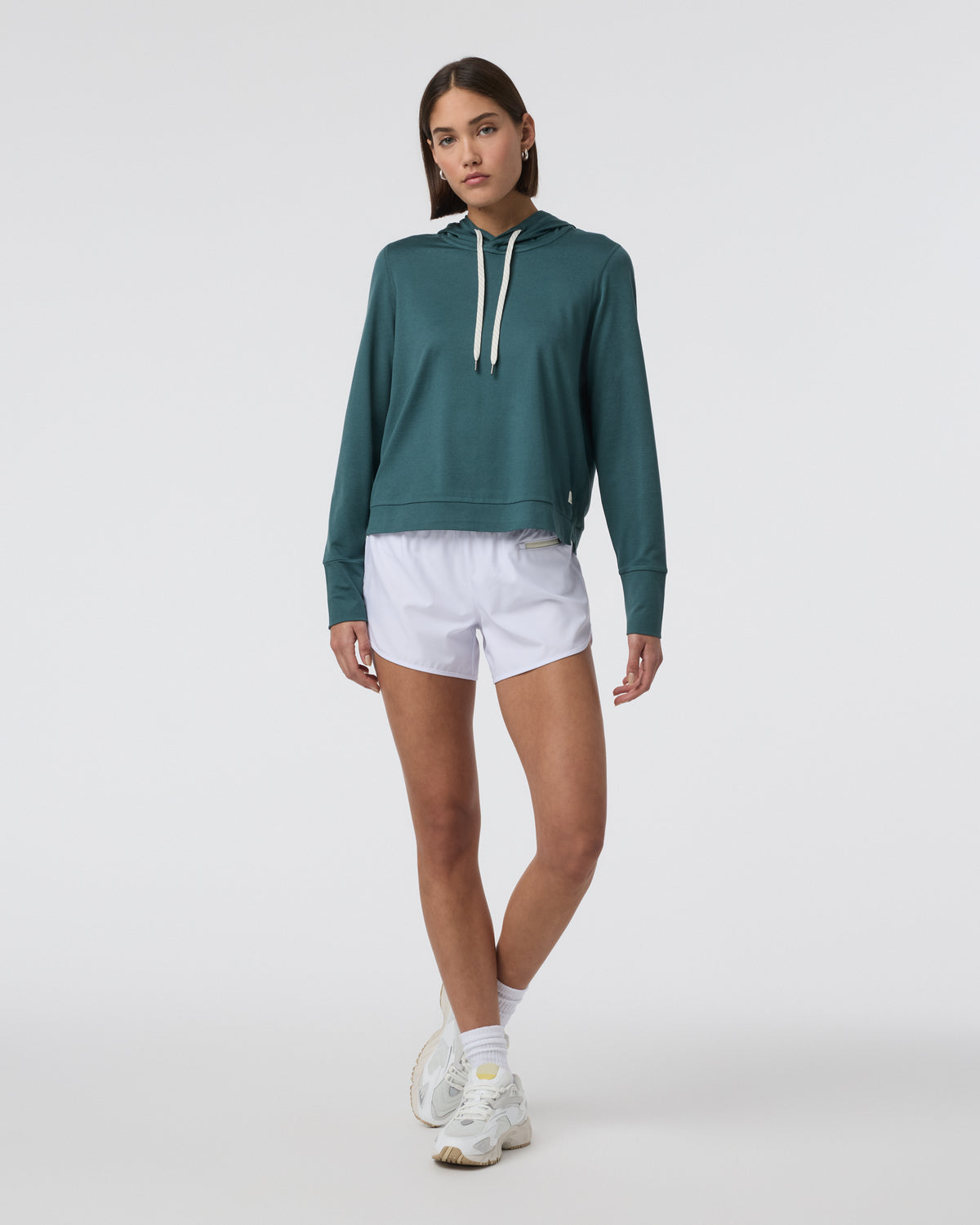 Halo Essential Hoodie Moss Heather Pullover - Vuori