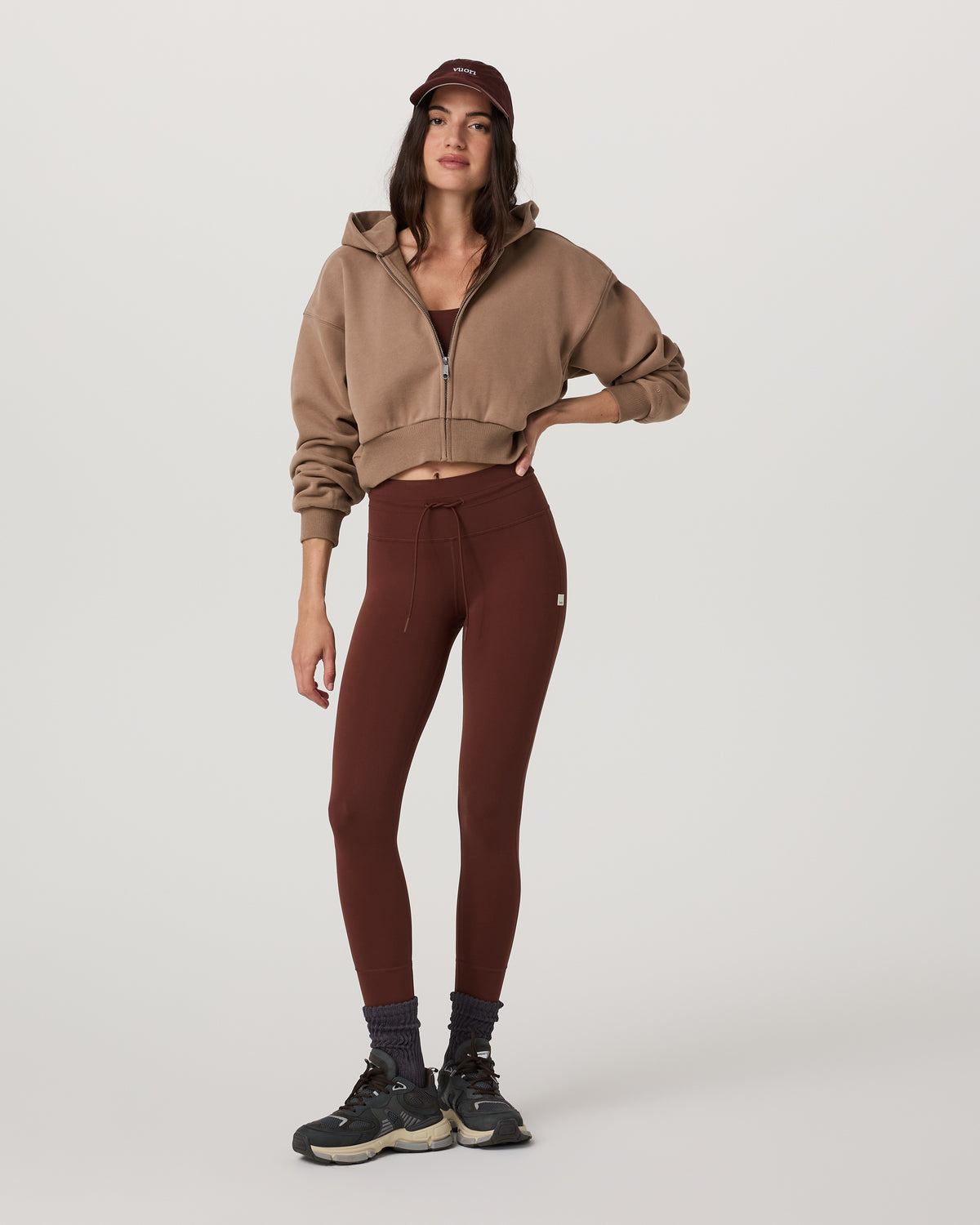 Restore Mini Full Zip Hoodie Women's Nutmeg Jacket - Vuori