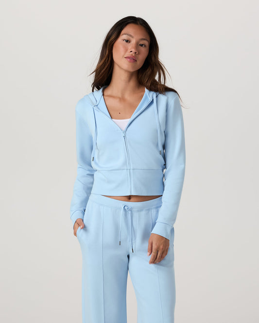 Compose Full Zip Hoodie Women's Crystal Blue Jacket - Vuori