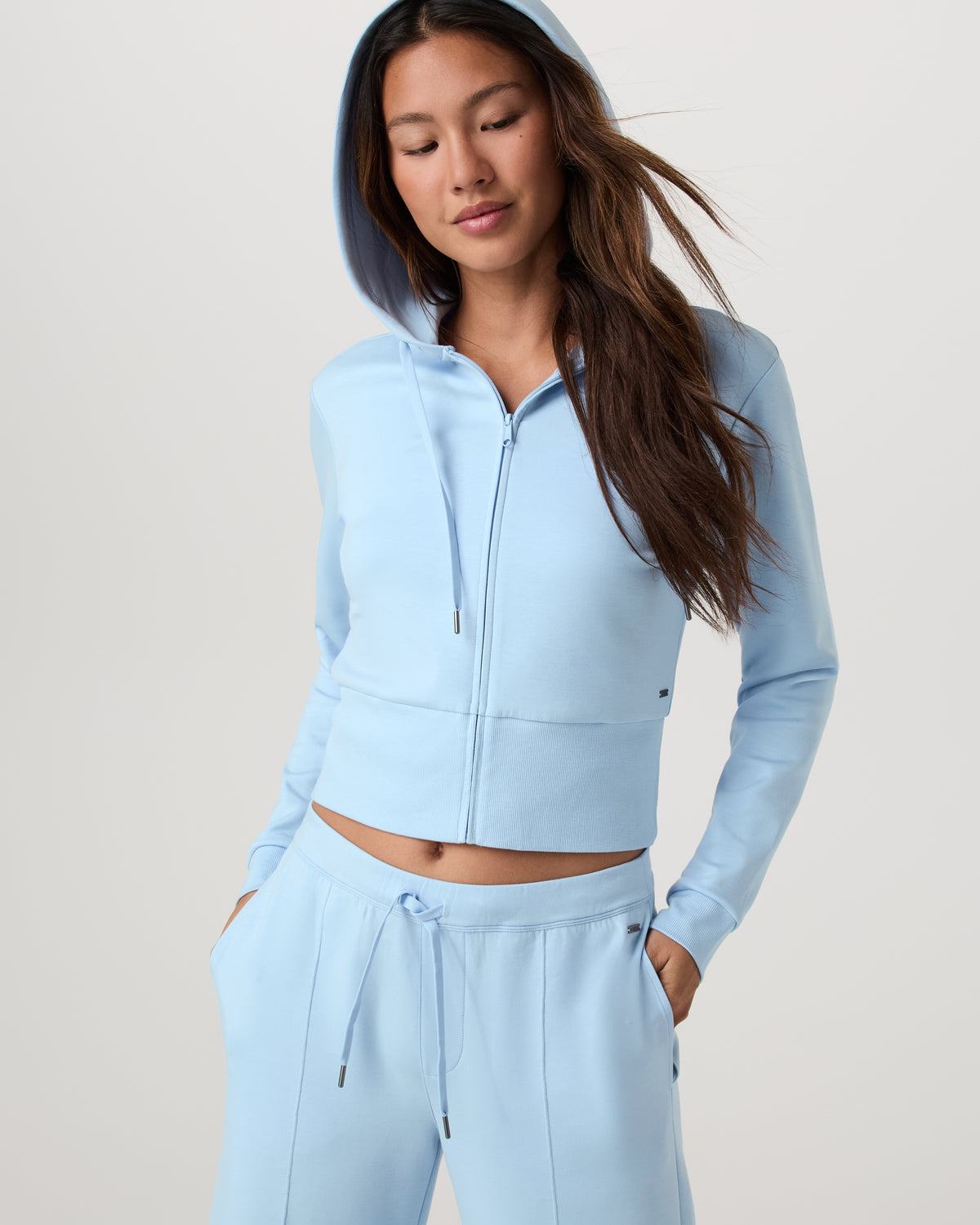 Compose Full Zip Hoodie Women's Crystal Blue Jacket - Vuori