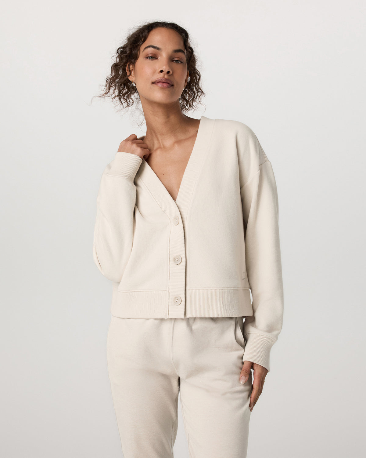 Sedona Cardigan Women's Bone Button-Down Sweater - Vuori