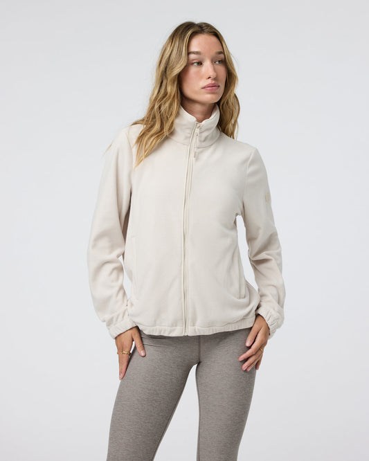Women's Aspen Full Zip Dune Fleece Pullover - Vuori