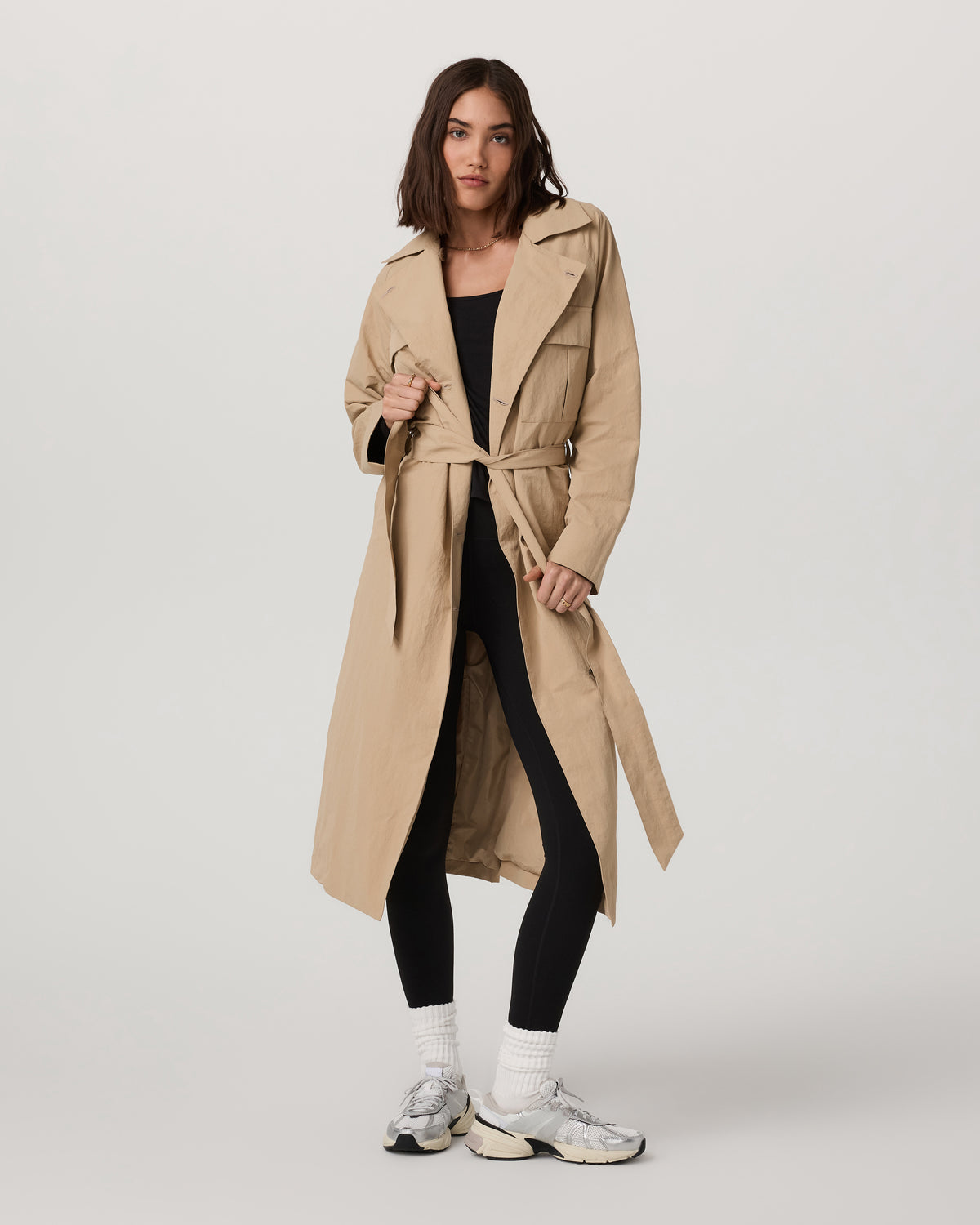 Rhodes Trench Coat Classic Women's Khaki Trench - Vuori
