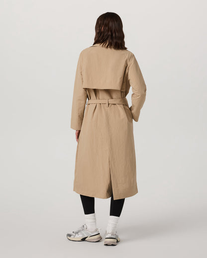 Rhodes Trench Coat Classic Women's Khaki Trench - Vuori