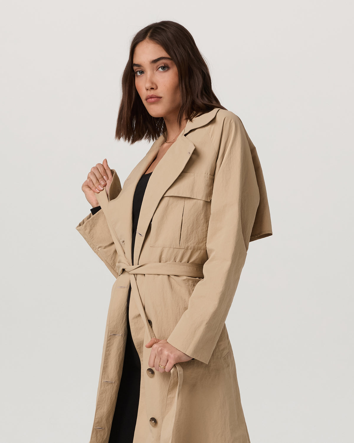 Rhodes Trench Coat Classic Women's Khaki Trench - Vuori