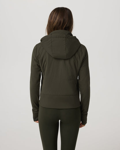 Chilled Out Full Zip Women's Olive Training Jacket - Vuori