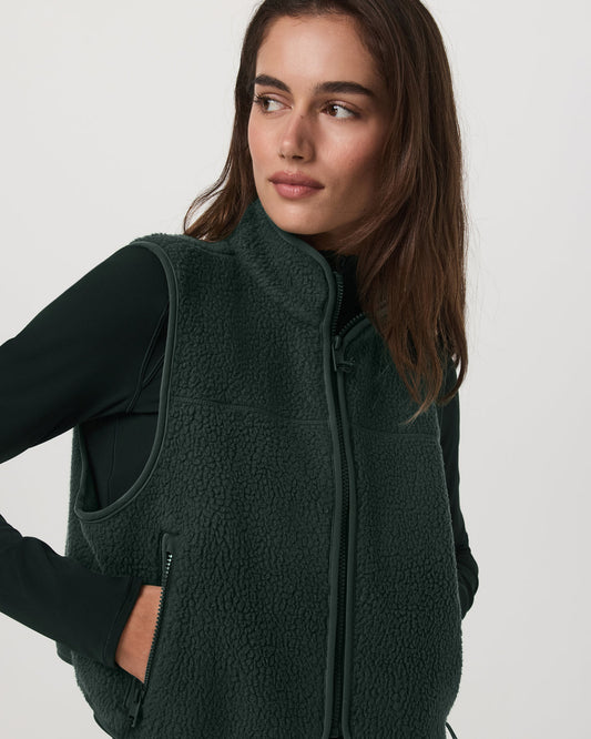 Alpine Vest Women's Evergreen Fleece Vest - Vuori