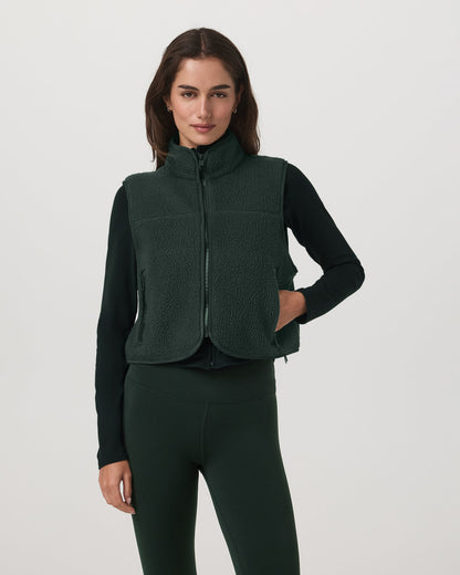 Alpine Vest Women's Evergreen Fleece Vest - Vuori