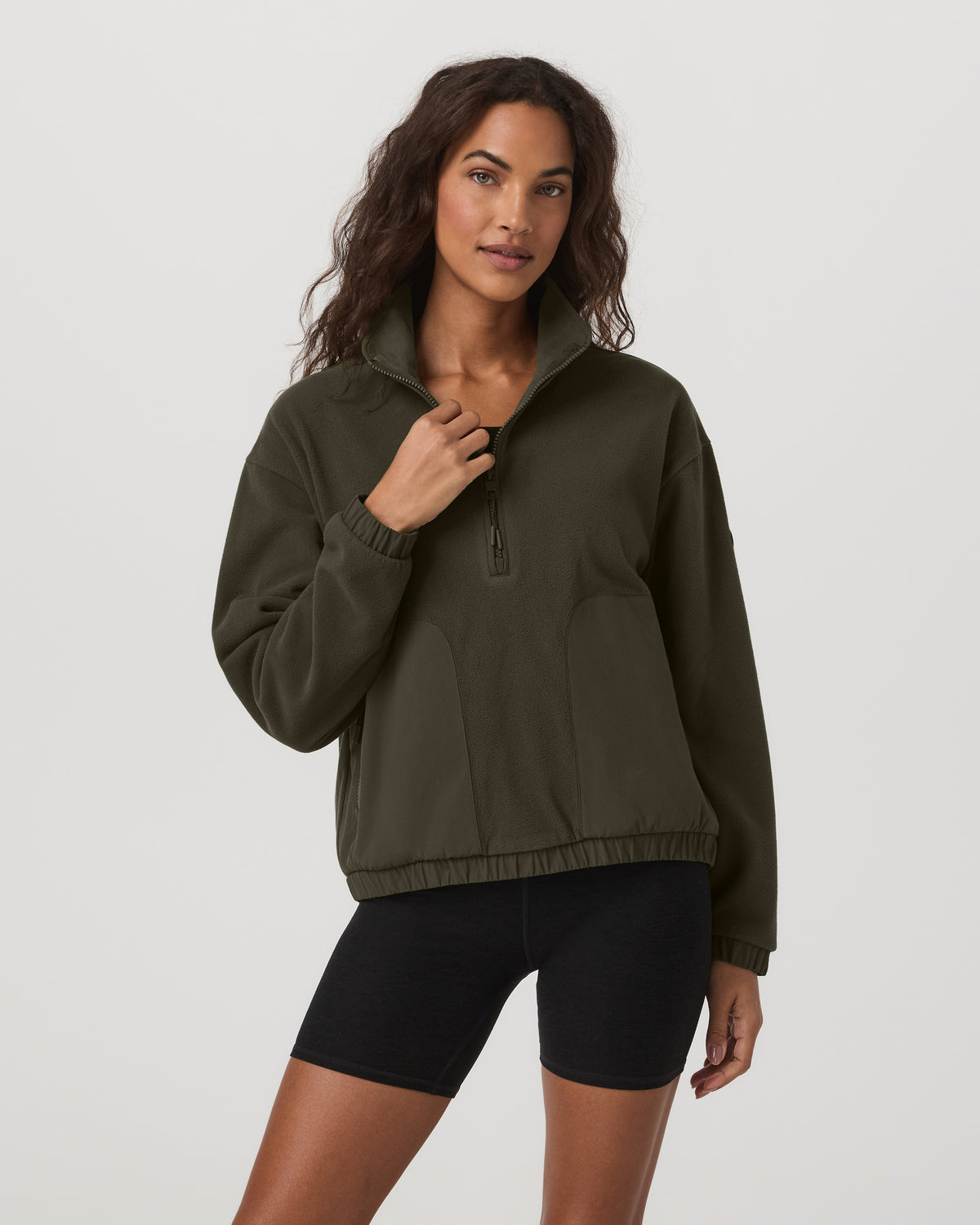 Women's Aspen Half Zip Women's Olive Pullover - Vuori