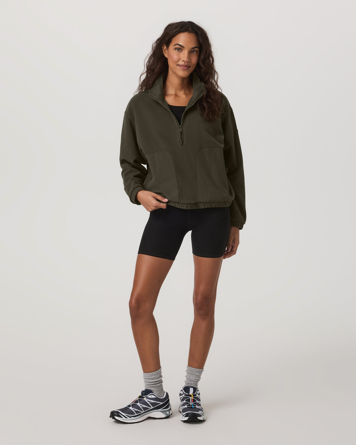 Women's Aspen Half Zip Women's Olive Pullover - Vuori