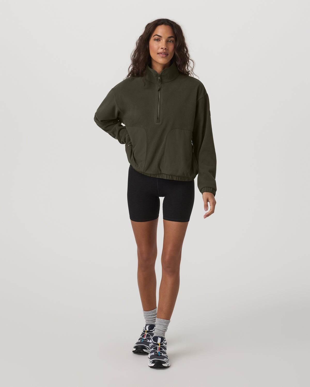 Women's Aspen Half Zip Women's Olive Pullover - Vuori