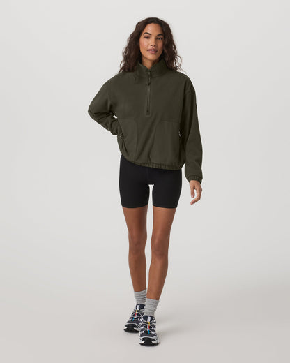 Women's Aspen Half Zip Women's Olive Pullover - Vuori