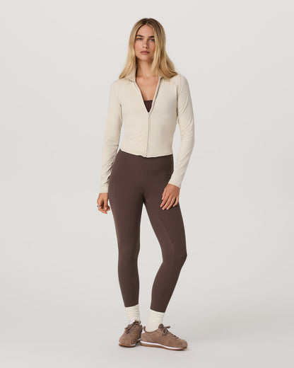 Vuori AllTheFeels™ Full Zip Women's Bone Fitness Jacket - Vuori
