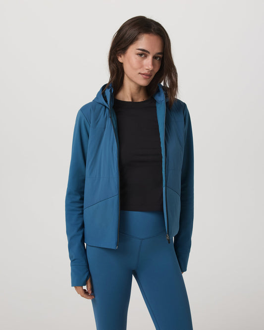Chilled Out Full Zip Women's Lagoon Training Jacket - Vuori