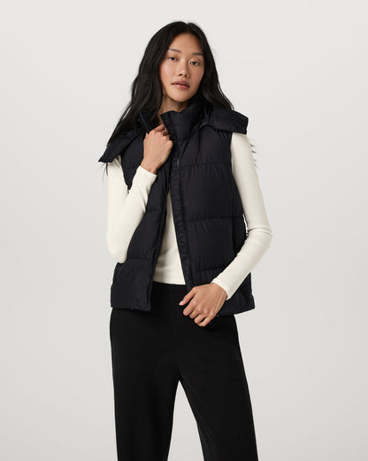 Alta Down Vest Women's Black Sleeveless Vest - Vuori