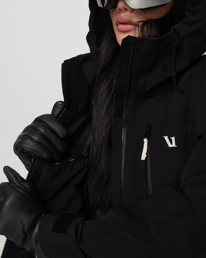 Women's Taika Snow Shell Black Ski/Board Jacket - Vuori