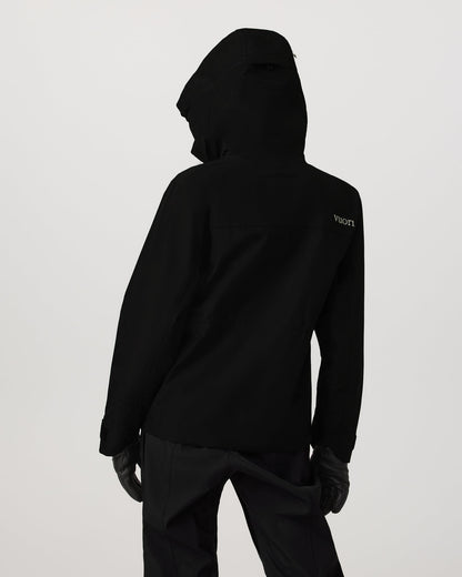 Women's Taika Snow Shell Black Ski/Board Jacket - Vuori