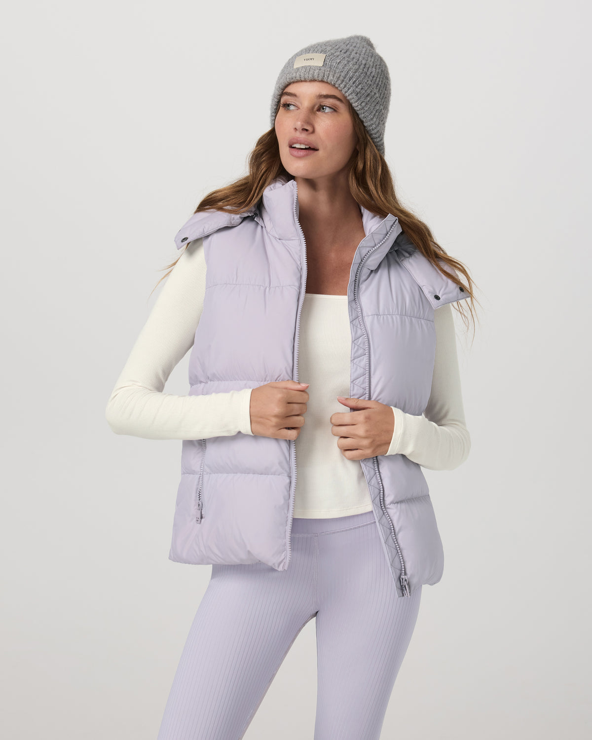 Alta Down Vest Women's Lavender Ice Sleeveless Vest - Vuori