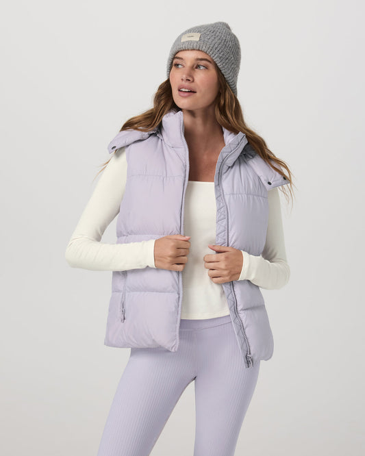 Alta Down Vest Women's Lavender Ice Sleeveless Vest - Vuori
