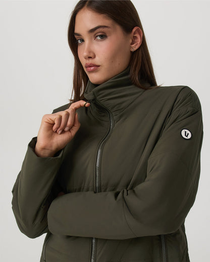 Canyon Insulated Jacket Women's Olive Full-Zip Jacket - Vuori
