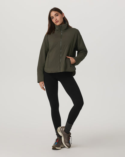 Canyon Insulated Jacket Women's Olive Full-Zip Jacket - Vuori
