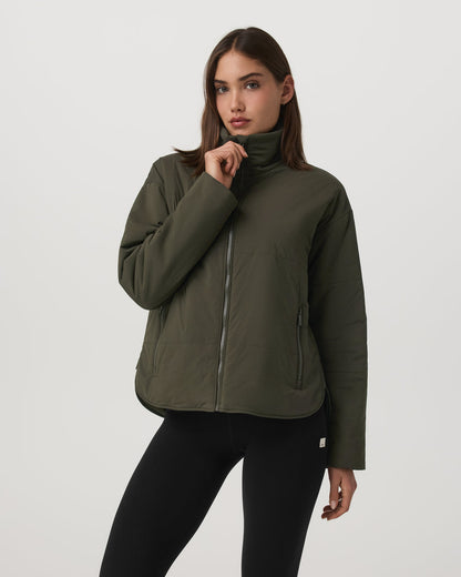 Canyon Insulated Jacket Women's Olive Full-Zip Jacket - Vuori