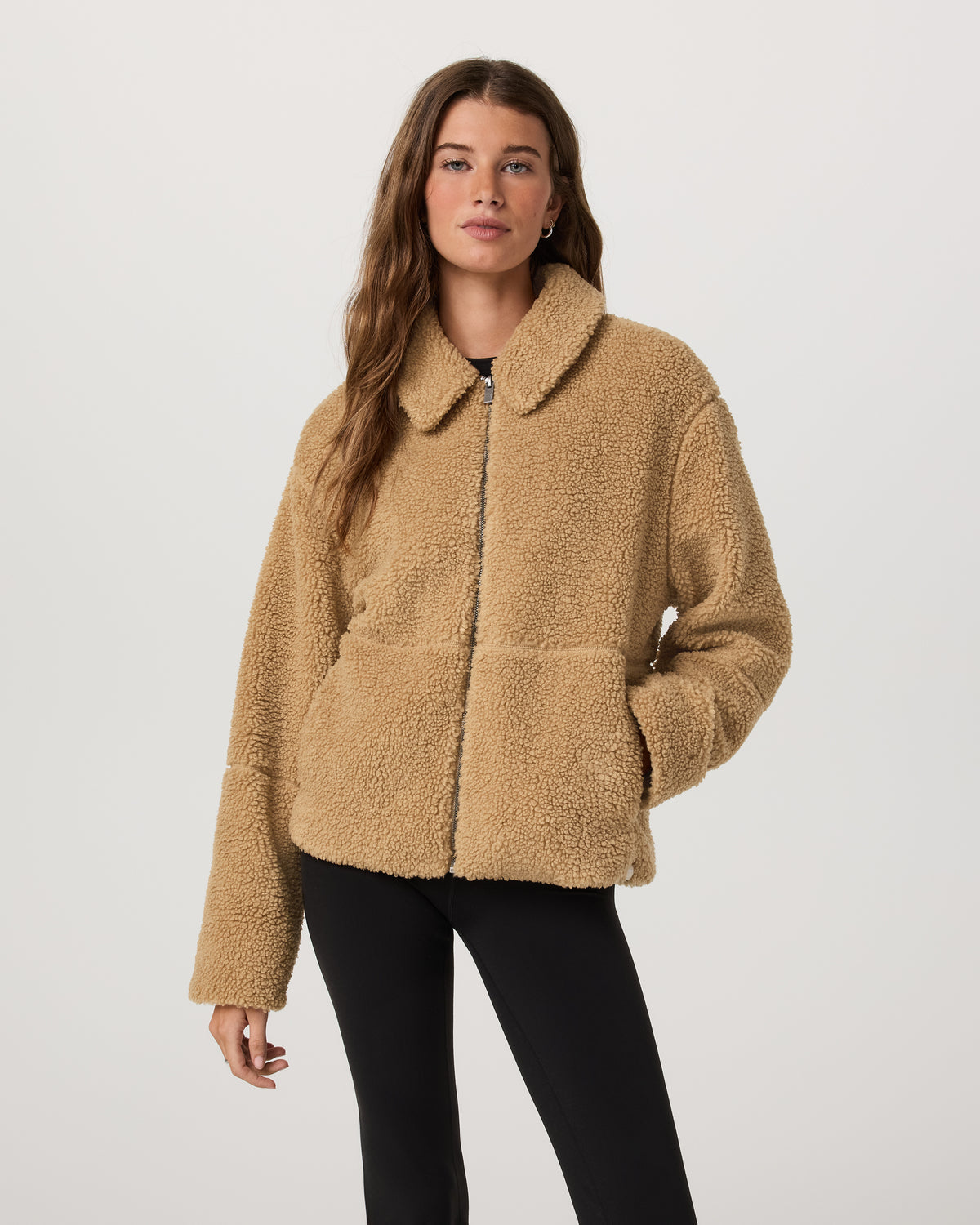 Lou Full Zip Jacket Women's Butterscotch Fleece Jacket - Vuori