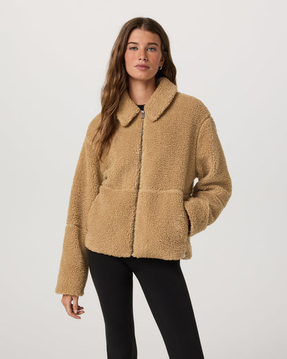 Lou Full Zip Jacket Women's Butterscotch Fleece Jacket - Vuori