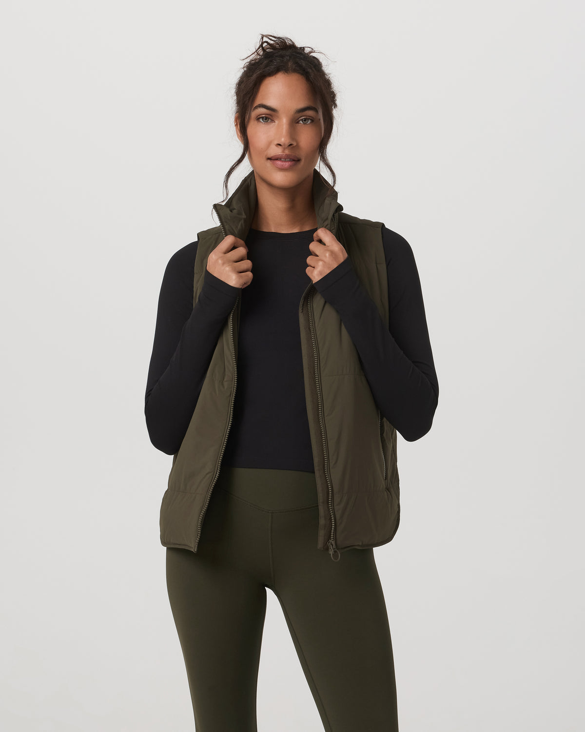 Canyon Insulated Vest Women's Olive Lightweight Vest - Vuori