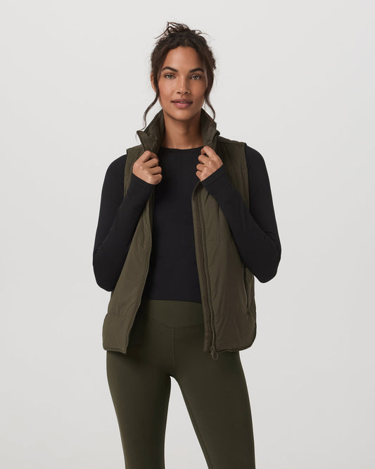 Canyon Insulated Vest Women's Olive Lightweight Vest - Vuori