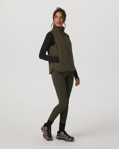 Canyon Insulated Vest Women's Olive Lightweight Vest - Vuori