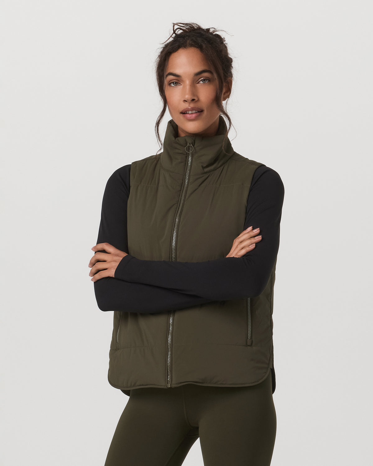 Canyon Insulated Vest Women's Olive Lightweight Vest - Vuori