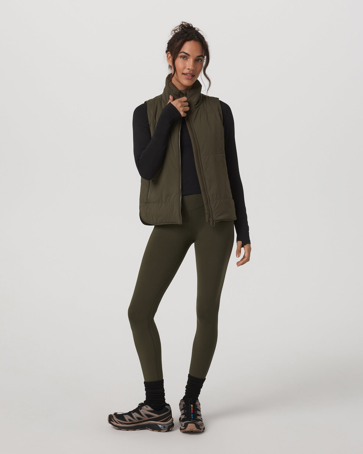 Canyon Insulated Vest Women's Olive Lightweight Vest - Vuori