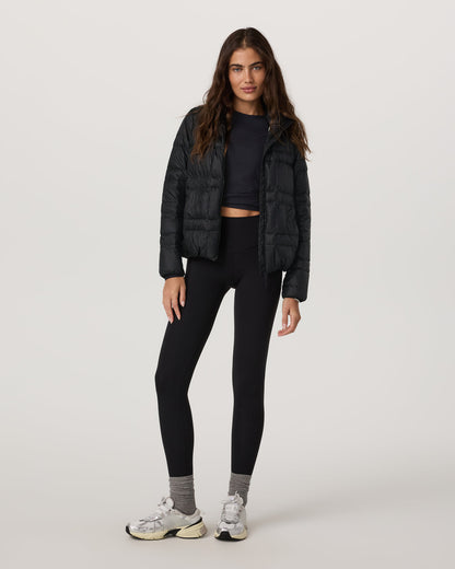 Women's Coordinate Packable Down Jacket Black Zip Up - Vuori