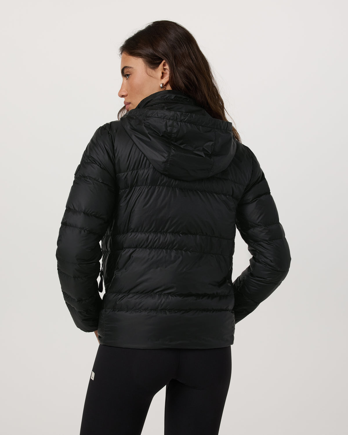 Women's Coordinate Packable Down Jacket Black Zip Up - Vuori