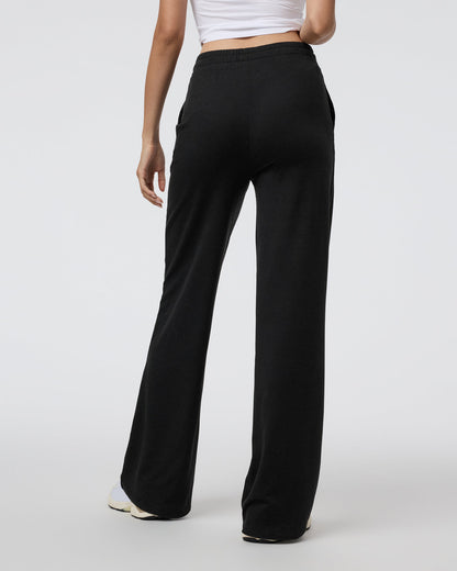 Halo Essential Wideleg Black Heather Pants - Vuori
