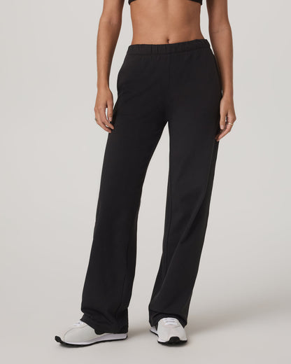 Halo Straight Leg Pant Women's Solid Black Pants - Vuori