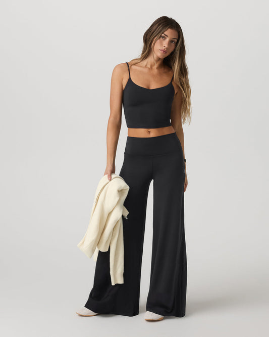 Halo Easy Wideleg Pant - Long Women's Solid Black Pants - Vuori