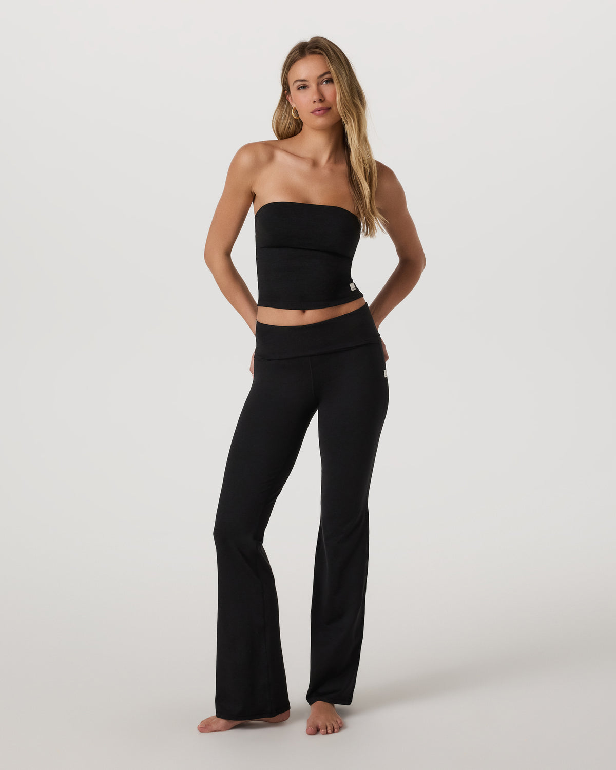 Halo Foldover Pant Black Heather - Vuori