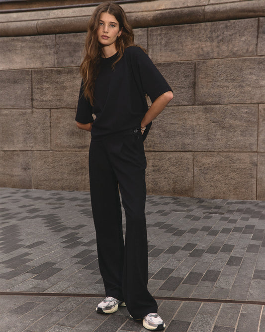 Maven Wideleg Pant Women's Black Lounge Pants - Vuori