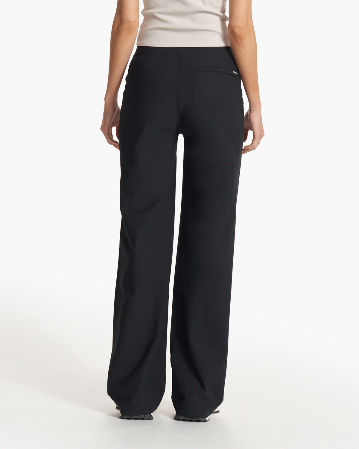Women's Meta Wideleg Black Tailored Pants - Vuori
