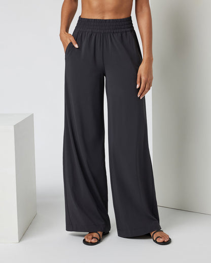 Villa Wideleg - Long Black Tall Wide Leg Pants - Vuori