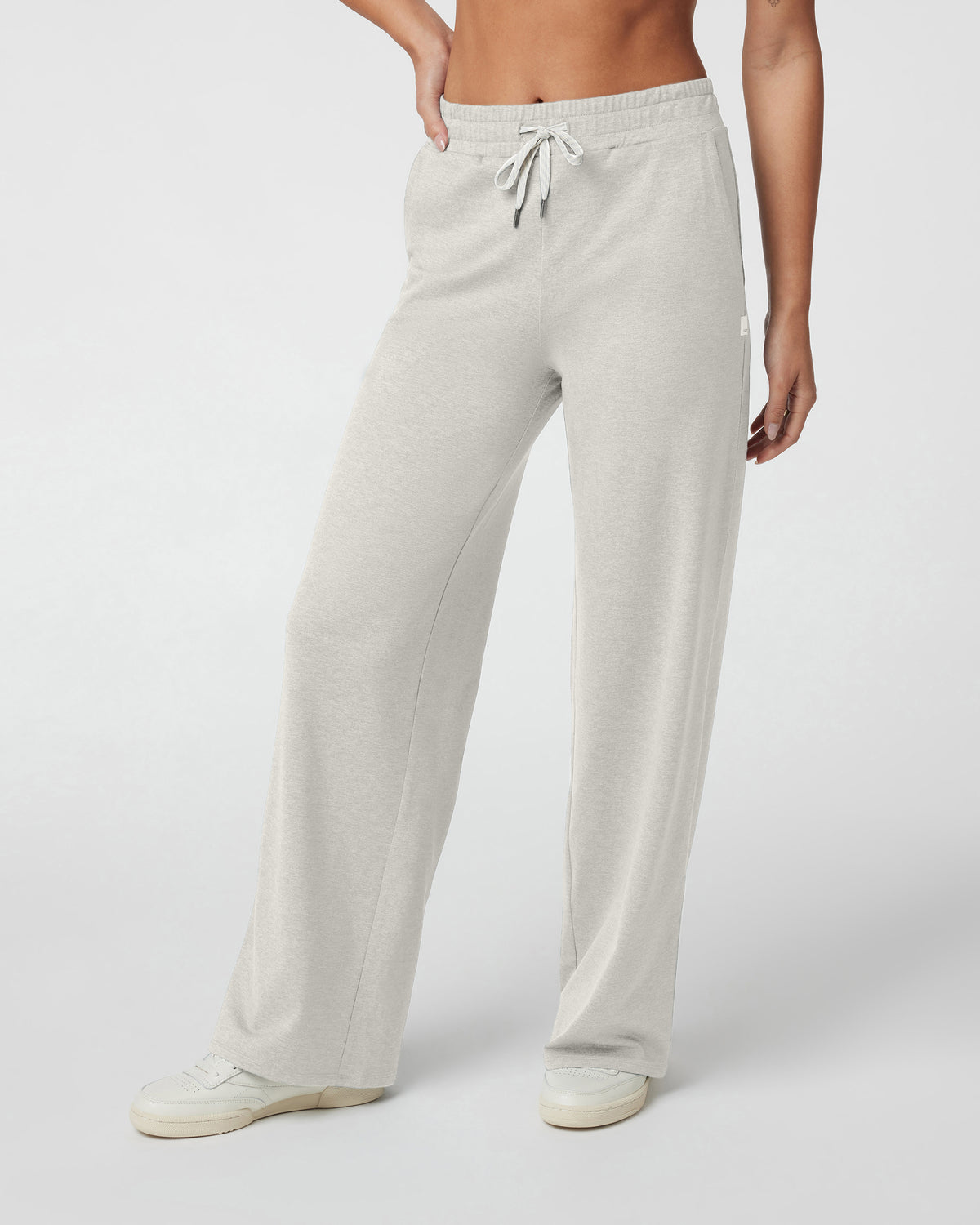 Halo Essential Wideleg - Short Ecru Heather - Vuori
