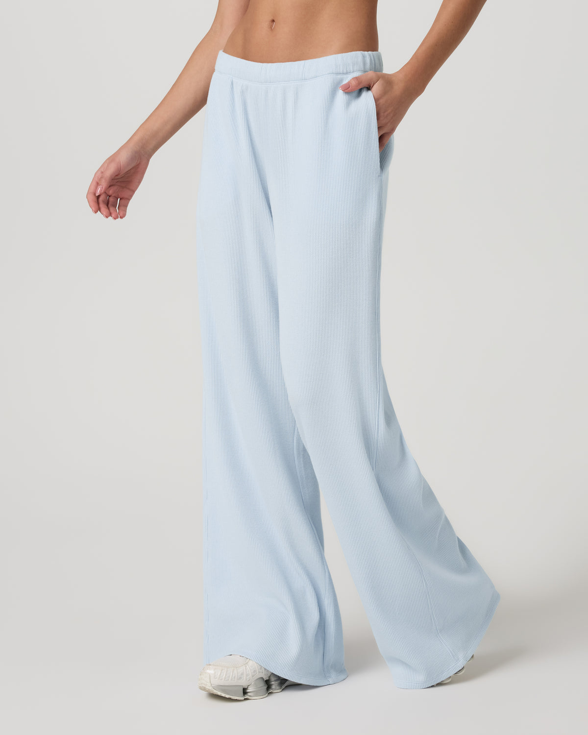 Waffle Wideleg Pant Women's Soft Sky Waffle Knit Pants - Vuori